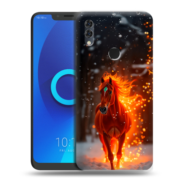 Силиконовый чехол на Alcatel 5V с принтом Новый год Силиконовый чехол на Alcatel 5V с принтом Новый год