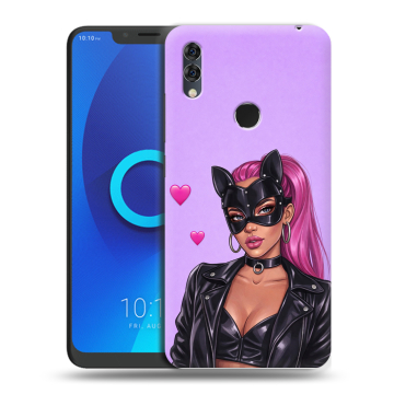 Силиконовый чехол на Alcatel 5V с принтом женский Силиконовый чехол на Alcatel 5V с принтом женский