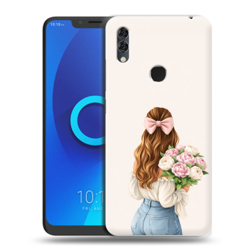 Силиконовый чехол на Alcatel 5V с принтом женский Силиконовый чехол на Alcatel 5V с принтом женский