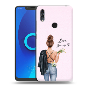 Силиконовый чехол на Alcatel 5V с принтом женский Силиконовый чехол на Alcatel 5V с принтом женский