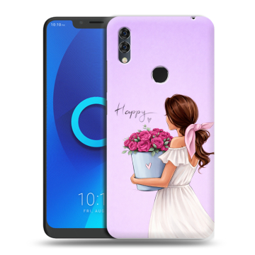Силиконовый чехол на Alcatel 5V с принтом женский Силиконовый чехол на Alcatel 5V с принтом женский