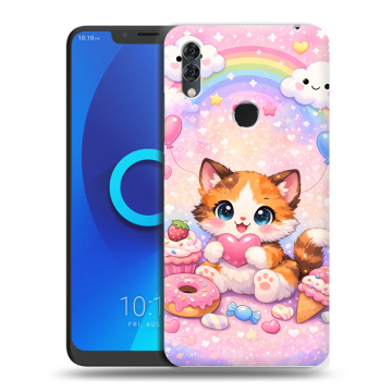 Силиконовый чехол на Alcatel 5V с принтом для девочек