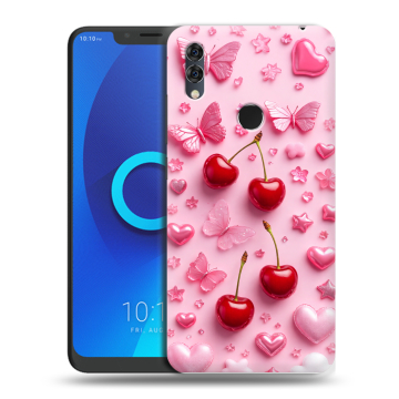 Силиконовый чехол на Alcatel 5V с принтом для девочек