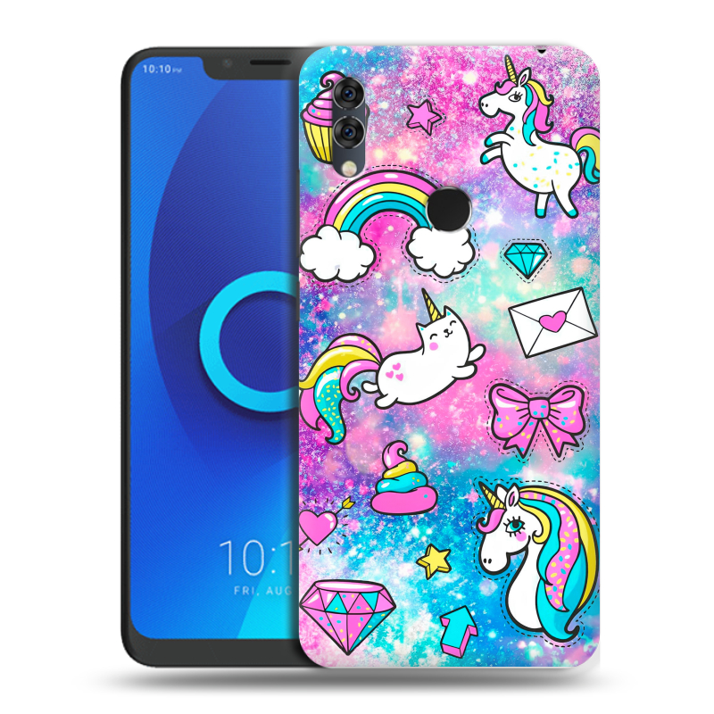 Силиконовый чехол на Alcatel 5V с принтом Единороги Силиконовый чехол на Alcatel 5V с принтом Единороги