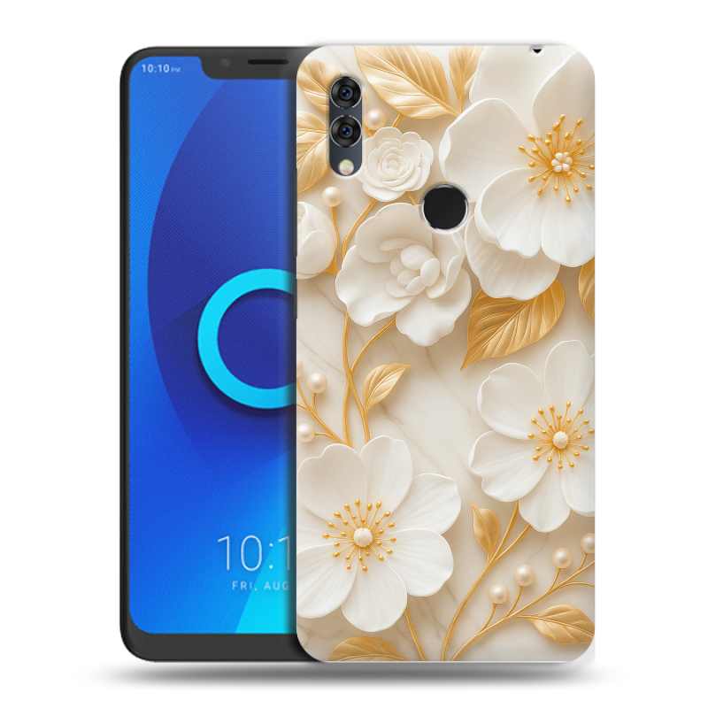 Силиконовый чехол на Alcatel 5V с принтом Цветы Силиконовый чехол на Alcatel 5V с принтом Цветы