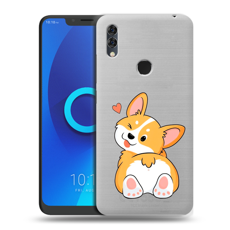 Силиконовый чехол на Alcatel 5V с принтом Корги Силиконовый чехол на Alcatel 5V с принтом Корги