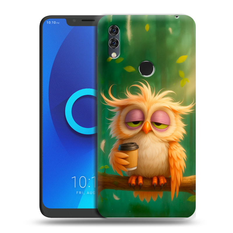 Силиконовый чехол на Alcatel 5V с принтом сова Силиконовый чехол на Alcatel 5V с принтом сова