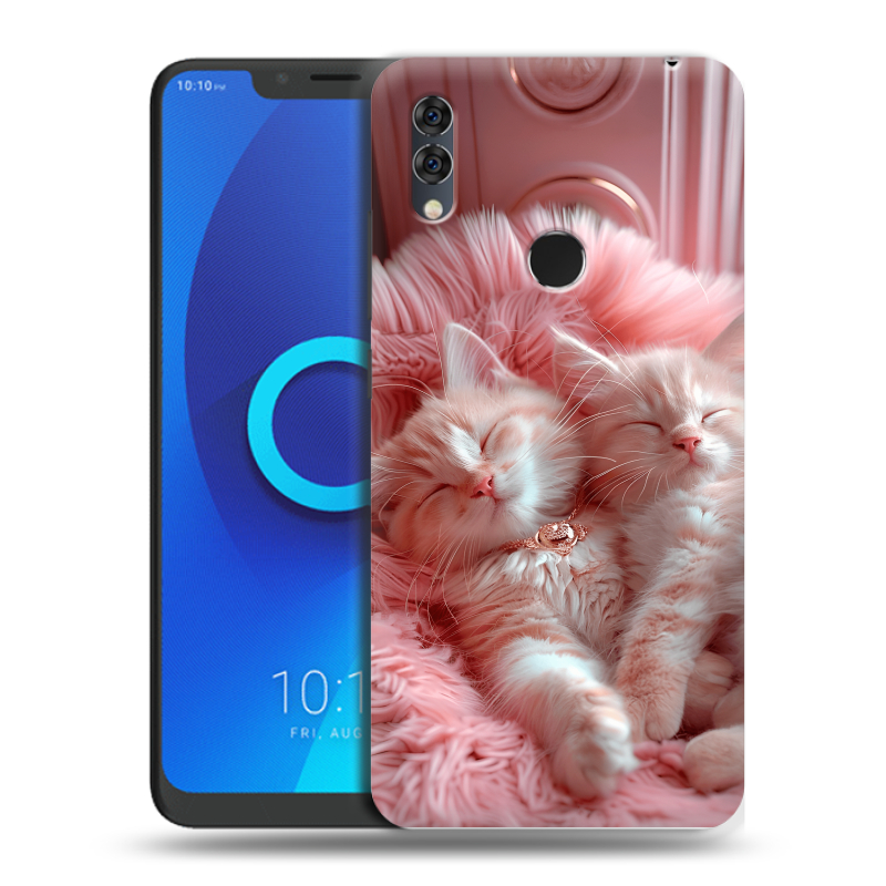 Силиконовый чехол на Alcatel 5V с принтом котята котики Силиконовый чехол на Alcatel 5V с принтом котята котики