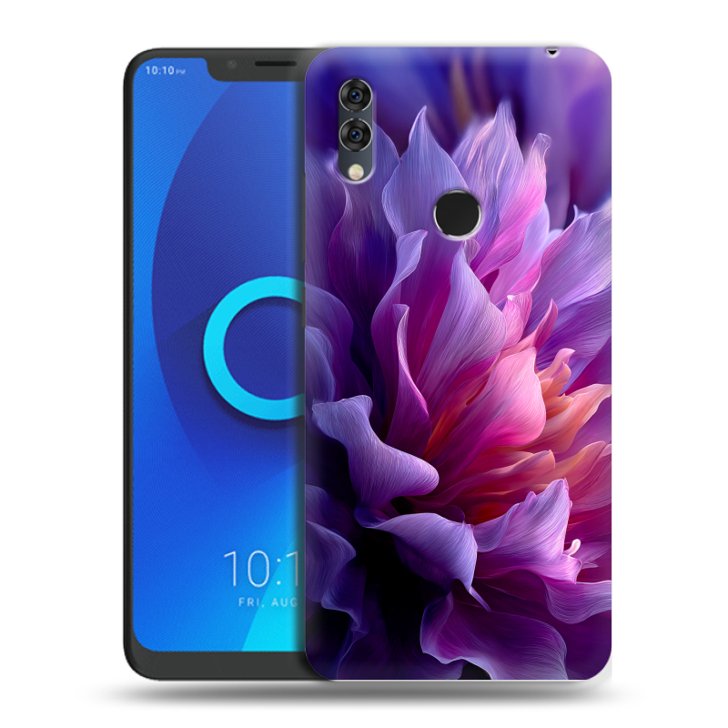 Силиконовый чехол на Alcatel 5V с принтом женский цветы Силиконовый чехол на Alcatel 5V с принтом женский цветы