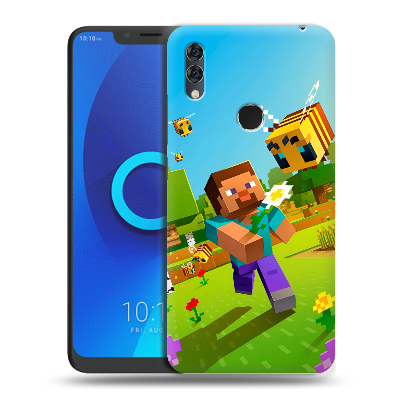 Силиконовый чехол на Alcatel 5V с принтом Майнкрафт Minecraft Силиконовый чехол на Alcatel 5V с принтом Майнкрафт Minecraft