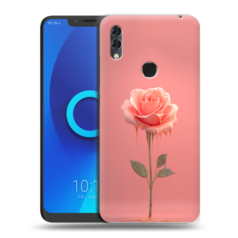 Силиконовый чехол на Alcatel 5V с принтом Розовая роза Силиконовый чехол на Alcatel 5V с принтом Розовая роза