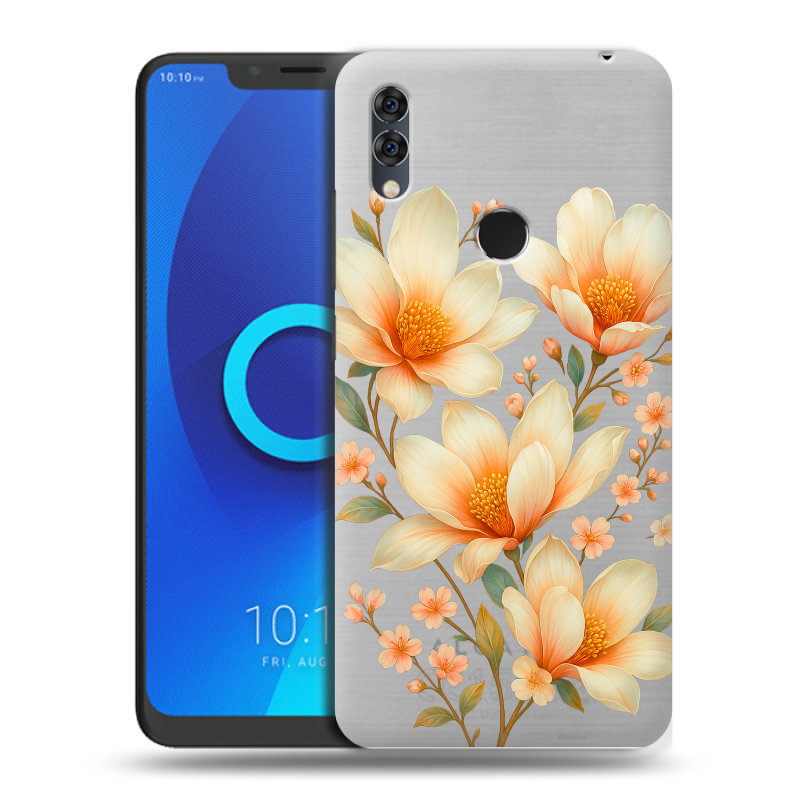 Силиконовый чехол на Alcatel 5V с принтом Цветы Силиконовый чехол на Alcatel 5V с принтом Цветы