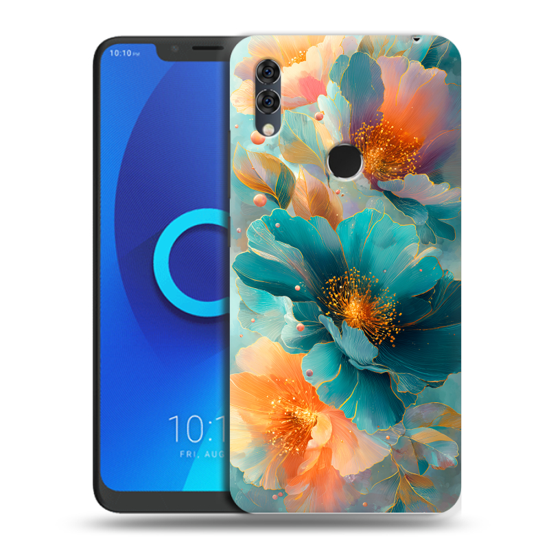 Силиконовый чехол на Alcatel 5V с принтом Цветы Силиконовый чехол на Alcatel 5V с принтом Цветы