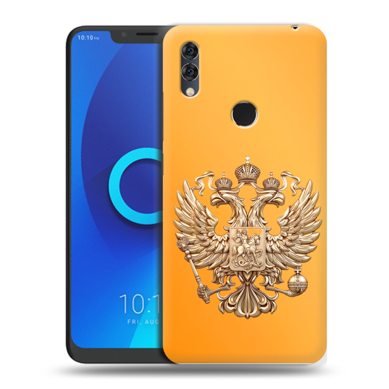 Силиконовый чехол на Alcatel 5V с принтом Герб Флаг России Силиконовый чехол на Alcatel 5V с принтом Герб Флаг России