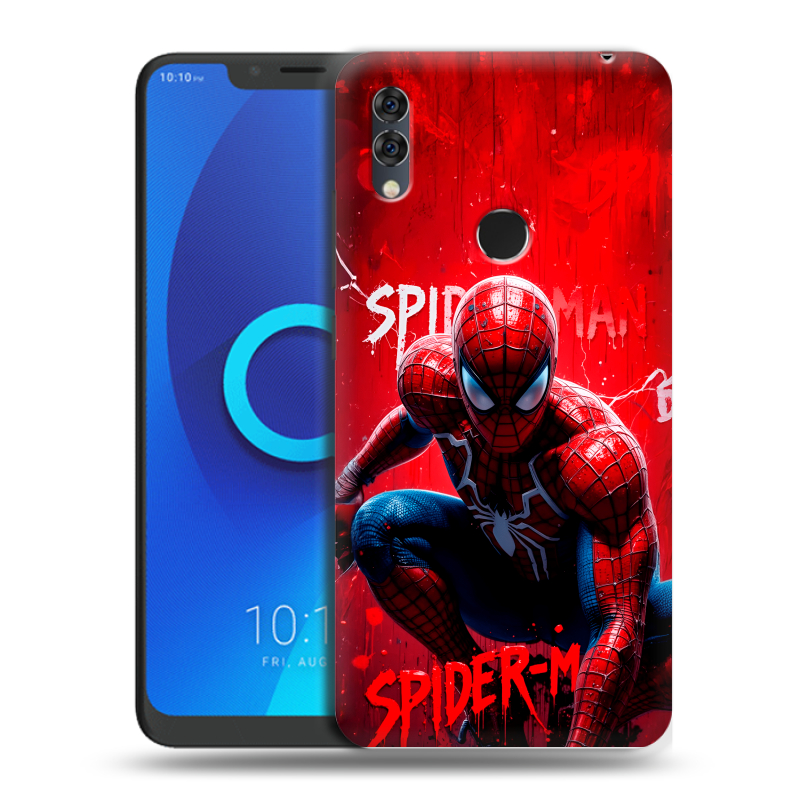 Силиконовый чехол на Alcatel 5V с принтом Spiderman Человек паук Силиконовый чехол на Alcatel 5V с принтом Spiderman Человек паук