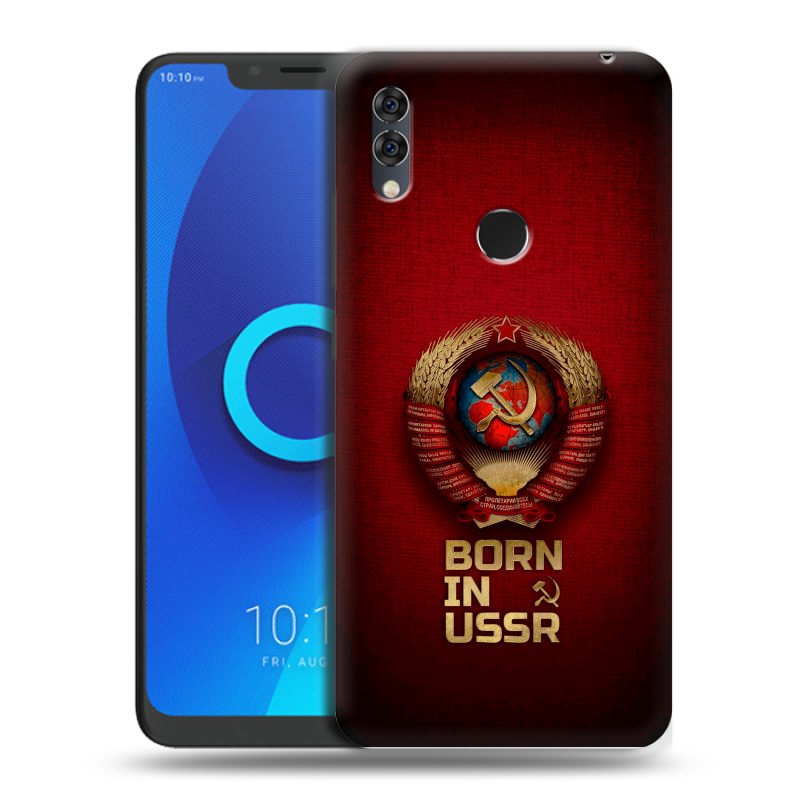 Силиконовый чехол на Alcatel 5V с принтом Флаг Герб СССР Силиконовый чехол на Alcatel 5V с принтом Флаг Герб СССР