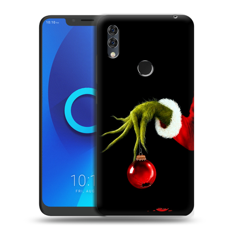 Силиконовый чехол на Alcatel 5V с принтом Новый год Гринч Силиконовый чехол на Alcatel 5V с принтом Новый год Гринч