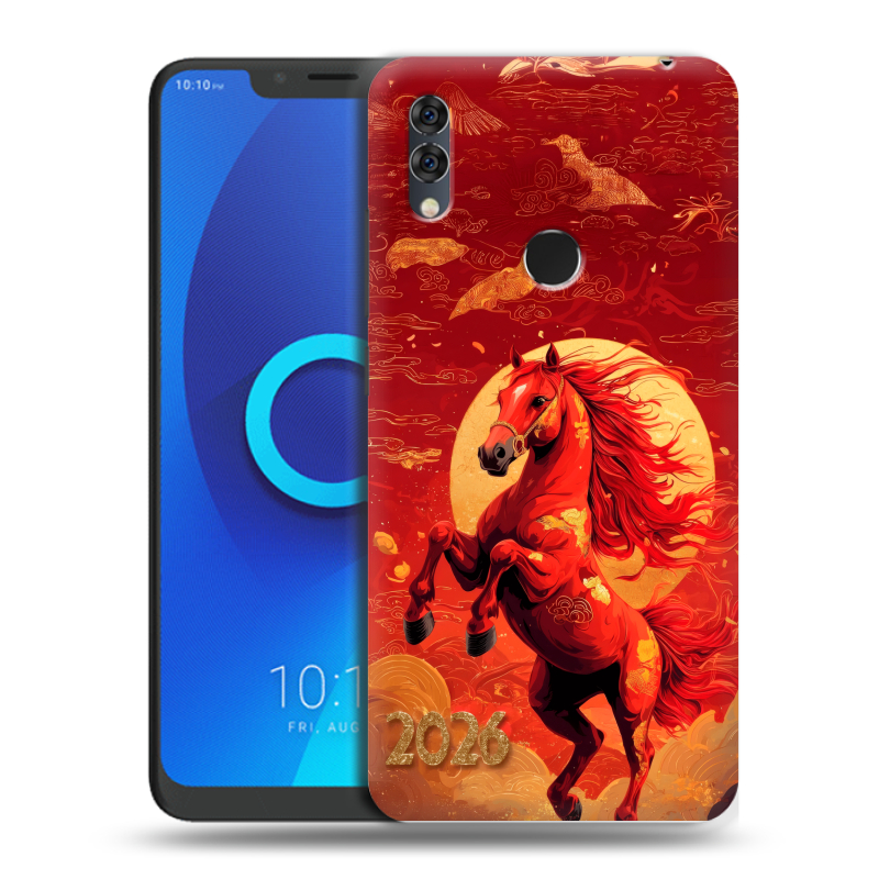 Силиконовый чехол на Alcatel 5V с принтом Новый год Силиконовый чехол на Alcatel 5V с принтом Новый год