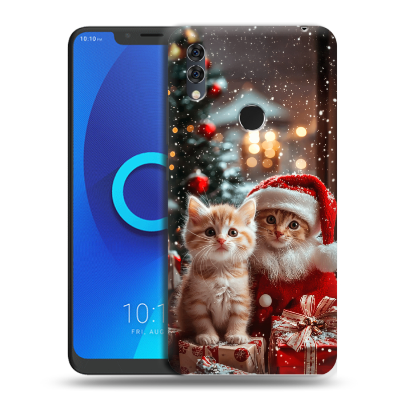 Силиконовый чехол на Alcatel 5V с принтом Новый год Силиконовый чехол на Alcatel 5V с принтом Новый год