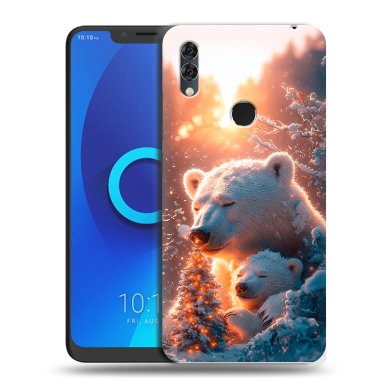 Силиконовый чехол на Alcatel 5V с принтом Новый год Силиконовый чехол на Alcatel 5V с принтом Новый год