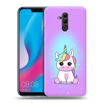 Силиконовый противоударный чехол на Huawei Mate 20 Lite с принтом Единорог Силиконовый противоударный чехол на Huawei Mate 20 Lite с принтом Единорог