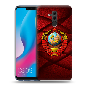 Силиконовый противоударный чехол на Huawei Mate 20 Lite с принтом Герб СССР Силиконовый противоударный чехол на Huawei Mate 20 Lite с принтом Герб СССР