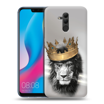 Силиконовый противоударный чехол на Huawei Mate 20 Lite с принтом Лев с короной Силиконовый противоударный чехол на Huawei Mate 20 Lite с принтом Лев с короной