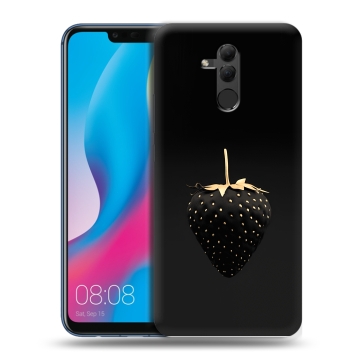 Силиконовый противоударный чехол на Huawei Mate 20 Lite с принтом Черная клубника Силиконовый противоударный чехол на Huawei Mate 20 Lite с принтом Черная клубника