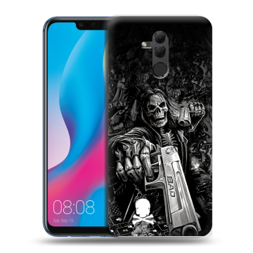 Силиконовый противоударный чехол на Huawei Mate 20 Lite с принтом Скелет Силиконовый противоударный чехол на Huawei Mate 20 Lite с принтом Скелет