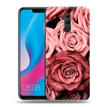 Силиконовый противоударный чехол на Huawei Mate 20 Lite с принтом Цветы розы Силиконовый противоударный чехол на Huawei Mate 20 Lite с принтом Цветы розы