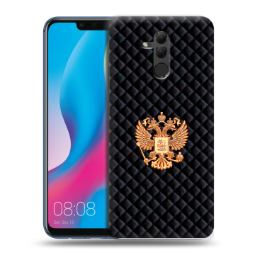 Силиконовый противоударный чехол на Huawei Mate 20 Lite с принтом Герб России принт