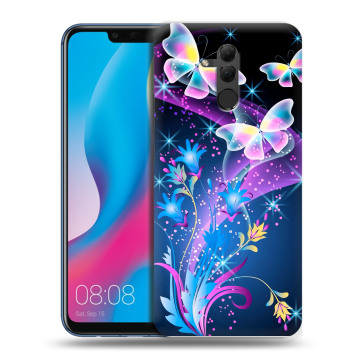 Силиконовый противоударный чехол на Huawei Mate 20 Lite с принтом Бабочки