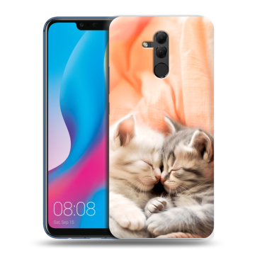 Силиконовый противоударный чехол на Huawei Mate 20 Lite с принтом Котята