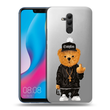 Силиконовый противоударный чехол на Huawei Mate 20 Lite с принтом Мишка Силиконовый противоударный чехол на Huawei Mate 20 Lite с принтом Мишка