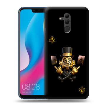 Силиконовый противоударный чехол на Huawei Mate 20 Lite с принтом Золотой скрудж макдак Силиконовый противоударный чехол на Huawei Mate 20 Lite с принтом Золотой скрудж макдак