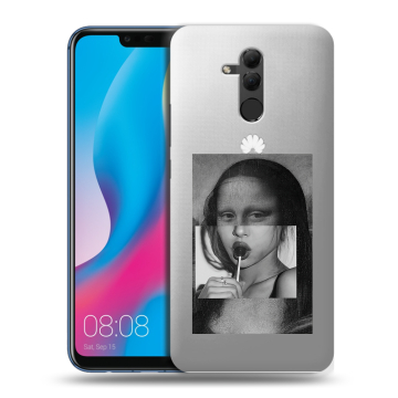 Силиконовый противоударный чехол на Huawei Mate 20 Lite с принтом Мона Лиза Силиконовый противоударный чехол на Huawei Mate 20 Lite с принтом Мона Лиза