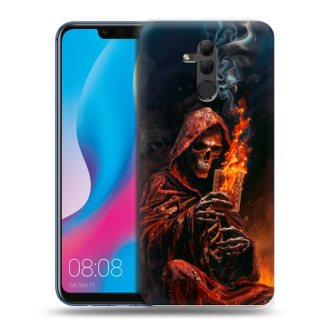 Силиконовый противоударный чехол на Huawei Mate 20 Lite с принтом Скелет и карты Силиконовый противоударный чехол на Huawei Mate 20 Lite с принтом Скелет и карты