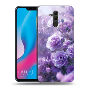 Силиконовый противоударный чехол на Huawei Mate 20 Lite с принтом Розы цветы