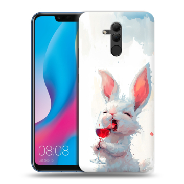 Силиконовый противоударный чехол на Huawei Mate 20 Lite с принтом кролик зайчик Силиконовый противоударный чехол на Huawei Mate 20 Lite с принтом кролик зайчик