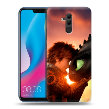Силиконовый противоударный чехол на Huawei Mate 20 Lite с принтом Как приручить дракона