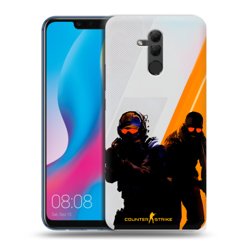 Силиконовый противоударный чехол на Huawei Mate 20 Lite с принтом Контер страйк Counter strike