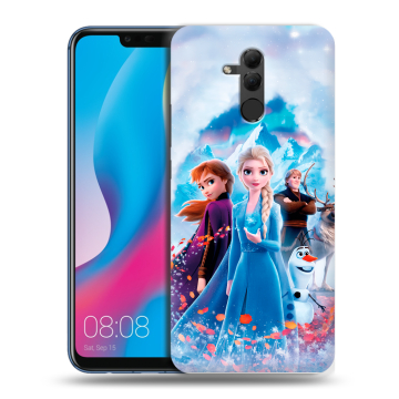 Силиконовый противоударный чехол на Huawei Mate 20 Lite с принтом Холодное сердце Frozen