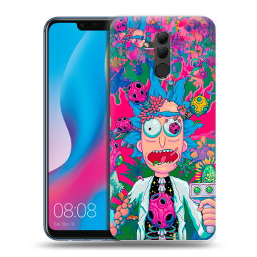 Силиконовый противоударный чехол на Huawei Mate 20 Lite с принтом Рик и Морти Rick Morty Силиконовый противоударный чехол на Huawei Mate 20 Lite с принтом Рик и Морти Rick Morty