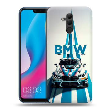 Силиконовый противоударный чехол на Huawei Mate 20 Lite с принтом БМВ BMW Силиконовый противоударный чехол на Huawei Mate 20 Lite с принтом БМВ BMW
