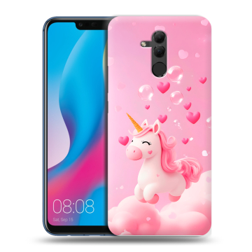 Силиконовый противоударный чехол на Huawei Mate 20 Lite с принтом Единорог