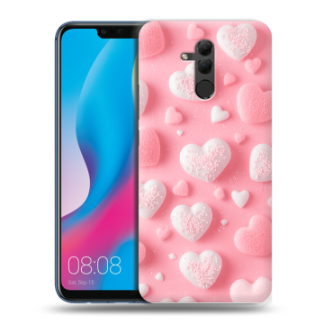 Силиконовый противоударный чехол на Huawei Mate 20 Lite с принтом Сердечки