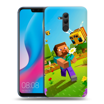 Силиконовый противоударный чехол на Huawei Mate 20 Lite с принтом Майнкрафт Minecraft Силиконовый противоударный чехол на Huawei Mate 20 Lite с принтом Майнкрафт Minecraft