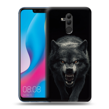 Силиконовый противоударный чехол на Huawei Mate 20 Lite с принтом Волк