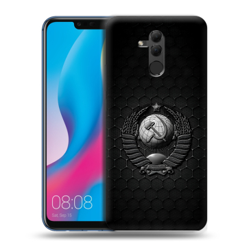 Силиконовый противоударный чехол на Huawei Mate 20 Lite с принтом Герб Флаг СССР Силиконовый противоударный чехол на Huawei Mate 20 Lite с принтом Герб Флаг СССР