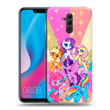 Силиконовый противоударный чехол на Huawei Mate 20 Lite с принтом My little pony Дружба чудо